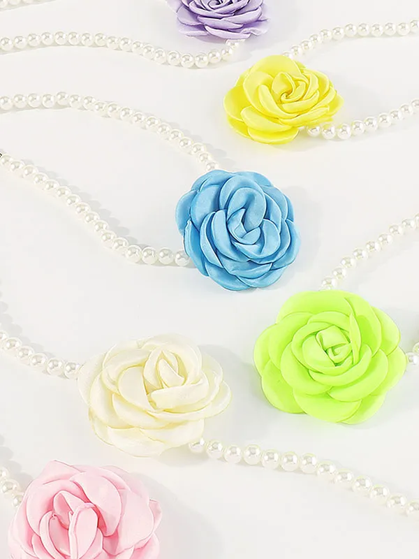 Three-Dimensional Flower Necklaces Accessories