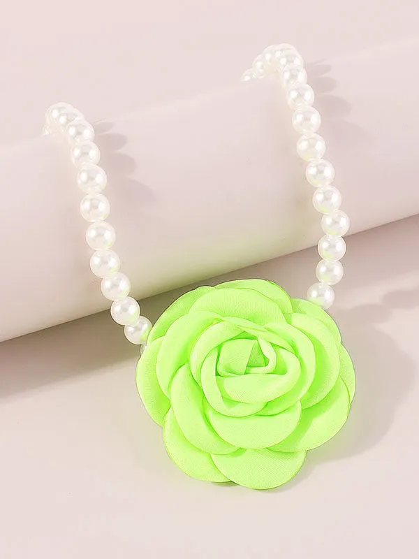 Three-Dimensional Flower Necklaces Accessories