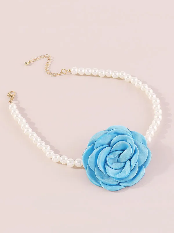 Three-Dimensional Flower Necklaces Accessories