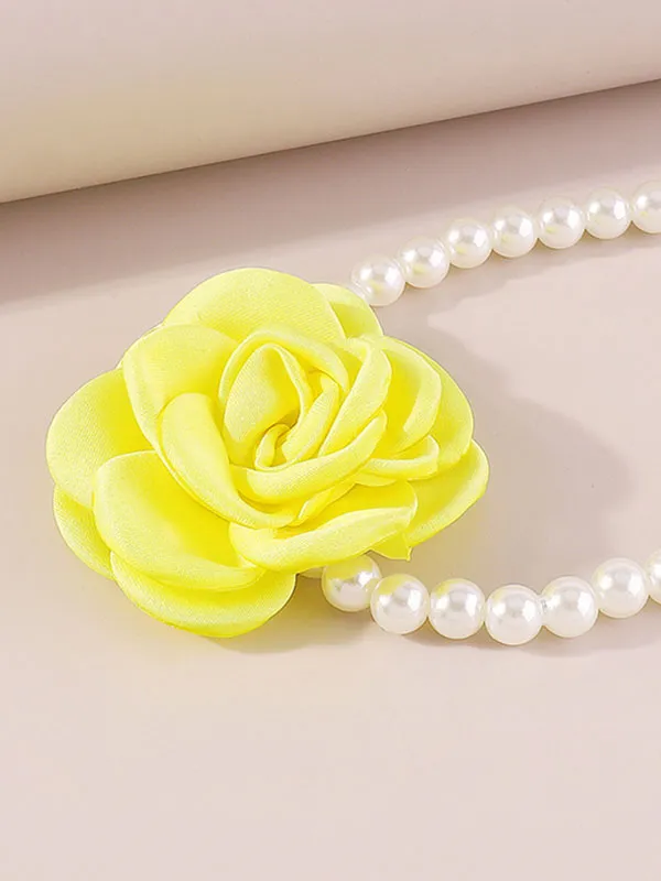 Three-Dimensional Flower Necklaces Accessories