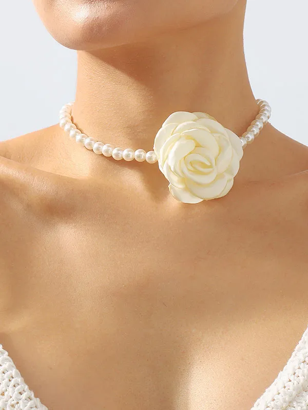 Three-Dimensional Flower Necklaces Accessories