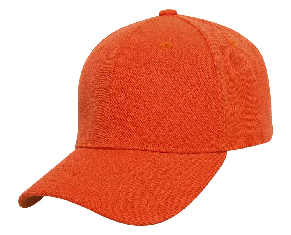 TopHeadwear Plain Adjustable Curved Bill Caps