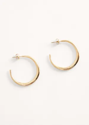 TORIA TAPERED GOLD GILDED HOOP