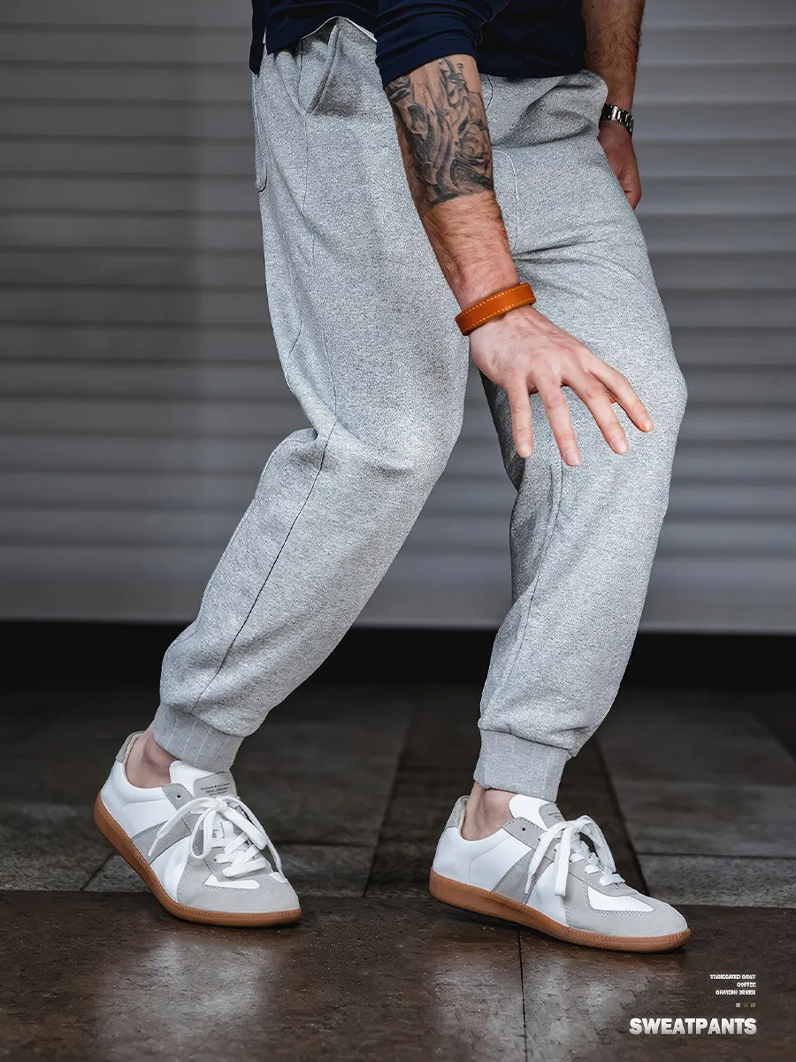 Vintage Elastic Cuffs Terry Sweatpants