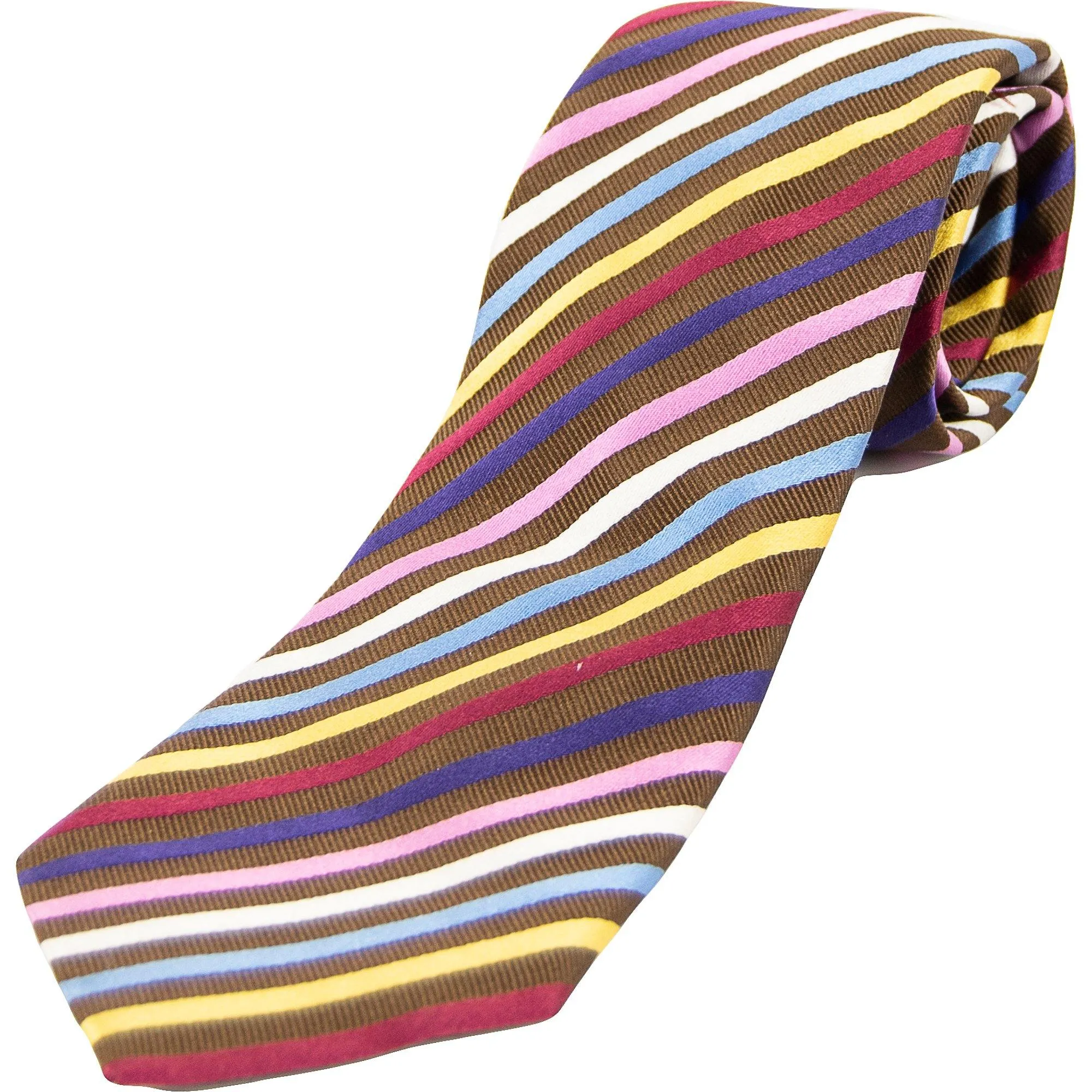 Woven Silk Tie - Multi Stripe