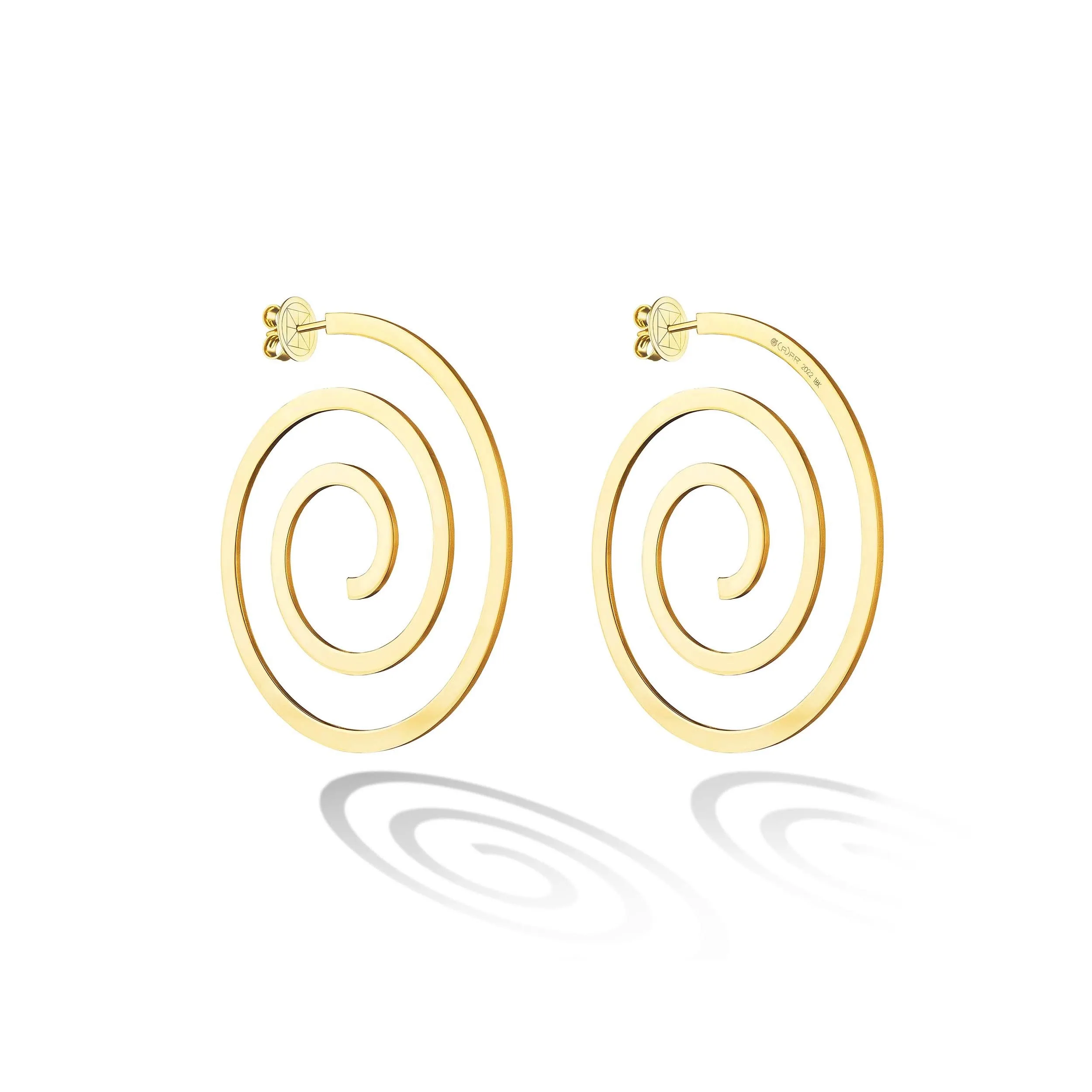 Yellow Gold Essence Hoop Earrings