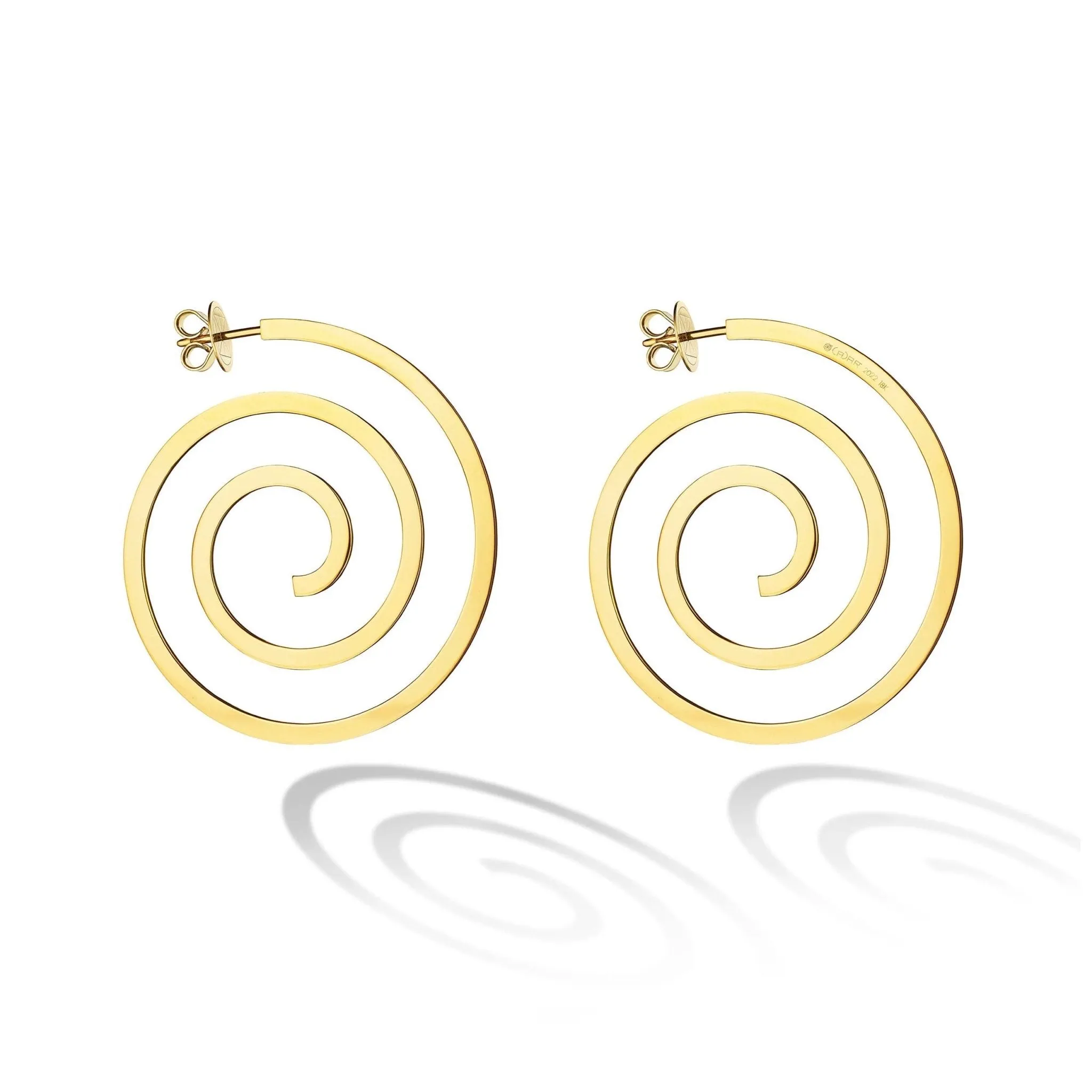 Yellow Gold Essence Hoop Earrings